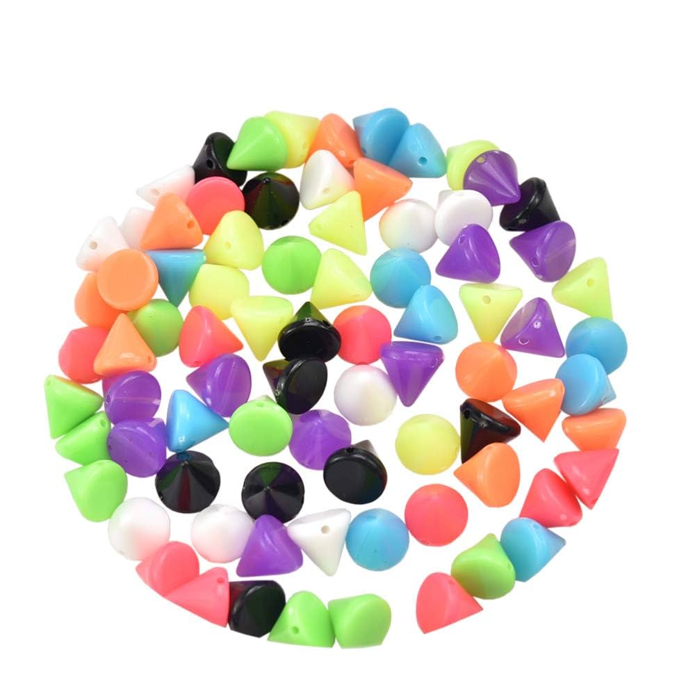 Amazon.com: 200pcs Plastic Cone Stud Spike Bead Rivet Punk